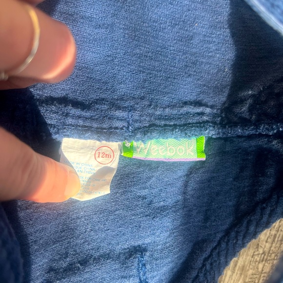 2 pair Vintage 90s Weebok Corduroy Overalls by Reebok navy & brown corduroy bibs - Picture 5 of 16